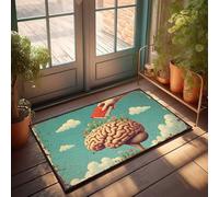Fall Kitchen Mats For Floor Growing Knowledge: A Brain Tree Blooms With Books Doormat Front Door Decor Retro Rug(40X60CM)