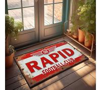 Fall Kitchen Mats For Floor Rapid Football Club: Vintage Radio Station Signage Doormat Front Door Decor Retro Rug(65X90CM)