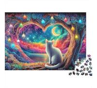 Fall Kittens Jigsaw Puzzles for Adults 1000 Pieces Puzzles White Cat Galaxy Family Puzzle Game Challenge High Difficulty for The Whole for Women, Gifts for Men 70x50cm/1000pcs