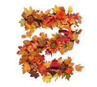 Fall Leaf Garland, Autumn Maple Leaves Garland, Thanksgiving Artificial Fall Hanging Vines, Fall Garland for Home Wedding Fireplace Party (B)