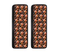 Fall Leaf Mushroom Fox Refrigerator Door Handle Covers Set of 2, Non Slip Adjustable Fridge Handle Covers, Appliance Handle Covers for Dishwasher Oven Kitchen Decor