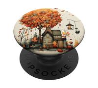 Fall Leaves autumn pumpkin pattern autumn color leaves PopSockets Adhesive PopGrip