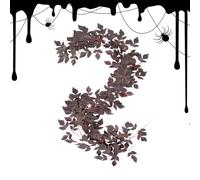 Fall Leaves Garland 5.9ft Artificial Dark Plum Layered