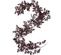 Fall Leaves Garland Realistic Cimicifuga Stems Autumn Garland for Mantel,Artificial Plum Cimicifuga Seeded Garlands Vine Table,Artificial Plum,Wedding,Thanksgiving,Fall Festival Decoration (1PC)
