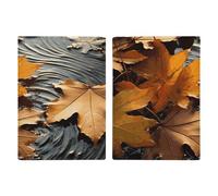 Fall Leaves Passport Holder for Women Men PU Leather Passport Travel Wallet with Multiple Pockets