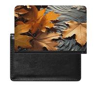 Fall Leaves Passport Holder & Travel Wallet Passport Cover Protector Essentials with Credit Card Slots