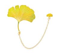 Fall Leaves Themed Metal Bookmarks with Chain Pendant Books Page Marker Reading Aid for Book Lover Readers Writers Leaves Vein Bookmarks