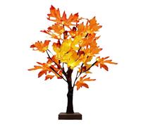 Fall Lighted Maple Tree Decor, LED Maple Leaf Tree Light Fall Decor, Artificial Fall Pumpkin Light up Trees for Home Party Indoor Outdoor Thanksgiving Autumn Harvest Decor, Without Battery (B)