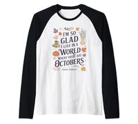 Fall Literature Quote October Anne Raglan Baseball Tee