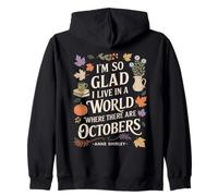 Fall Literature Quote October Anne Zip Hoodie