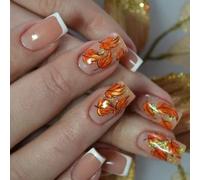 Fall Manifestation Cartoon False Hoofs Halloween Theme Short Square Artificial Fast Wear Sustainable French False Fall Plane