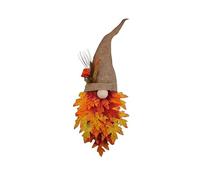 Fall Maple Gnome Front Door Hanger - Autumn Wreaths for Front Door - Maple Leaf Fall Decorations Wreath - Halloween Thanksgiving Harvest Decoration - Indoor Farmhouse Wall Decor