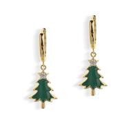Fall Maple Leaf Dangle Drop Small Gold Hoop Earrings for Women, Cute Sparkly Orange Cubic Zirconia Rhinestone Autumn Thanksgiving Holiday Accessories Jewelry Gift