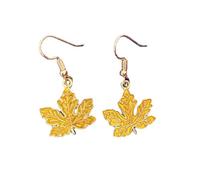 Fall Maple Leaf Earrings for Women Unique Dainty Colorful Red Autumn Tree Leaves Plant Enamel Geometric Lightweight Dangle Drop Earrings for Thanksgiving Christmas Party Holiday Jewelry Gifts, Zinc