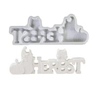 Fall Molds - Fall Silicone Candle Molds, Easy Release Pumpkin Gnome Resin Moulds, Silicone Autumn Letters Casting Mould For Scented Soap Crafts Home Decor Falls Leaf Moldss, Plaster Carvings