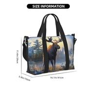 Fall Moose Deer Print Carry On Overnight Bag,Travel Duffel Bag,Personal Item Bag,for Travel, Gym Sports Weekender