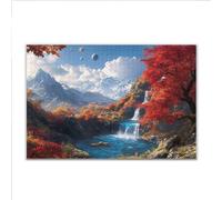 Fall Mountains Jigsaw Puzzles for Adults 4000 Pieces, Difficult Challenging Puzzle Educational Games, Impossible Jigsaw for Adults, Women Hobbies Toys Hard Wooden JigsawPuzzles, Smooth Edges V-21