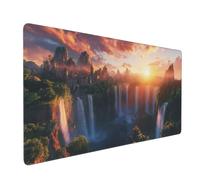 Fall Mouse Mat 1200x600 mm Large Mouse Pad Sunset Waterproof Desk Mat with Non-Slip Rubber Base, Smooth Surface to Improve Precision and Speed, xxl Gaming Mousepad for Computer, PC, Laptop 2S-635