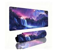 Fall Mouse Mat Starry Sky Mouse Pad Desk Mat 800x300x3mm, Table Mats, Soft Smooth Surface and Anti-Slip Rubber Base, Improved Precision and Speed, Desk Accessories for Men PC, Laptop, Office 0B-381