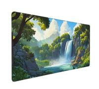 Fall Mouse Mat xxl Gaming Mouse Pad 900x300 mm non Slip Desk Mat, Forest Extended Large Mousepad Waterproof & Durable & Stitched Edges Keyboard Mat for Home, Office, Gaming Room (36x12 Inch) 2S-592