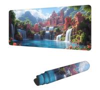 Fall Mouse Pad XXL 800 x 400 mm, Mouse Mat Landscape Desk Pad with Stitched Edges and Non-Slip Rubber Base, Waterproof Mousepad Gaming Office Desk Accessories, for Improves Speed and Precision H-3514