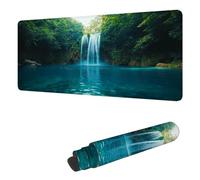 Fall Mouse Pad XXL 800 x 400 mm, Mouse Mat Landscape Desk Pad with Stitched Edges and Non-Slip Rubber Base, Waterproof Mousepad Gaming Office Desk Accessories, for Improves Speed and Precision H-1588