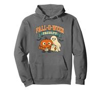 Fall-O-Ween Faculty Halloween Teacher Staff Bats Ghost Pullover Hoodie