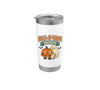 Fall-O-Ween Faculty Halloween Teacher Staff Bats Ghost Stainless Steel Insulated Tumbler