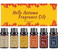 Fall Oil Scents for Diffuser, Cozy Fall Diffuser Oil Set, DIY Candle Making Scents, for Air Purifier Candle Making Living Room Yoga Meditation Spa