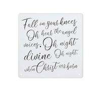 Fall on Your Knees Oh Hear The Angel Voices Sign Christmas Hymn Wall Decor Metal Tin Sign Wall Decor 12 * 12 in