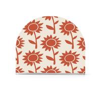 Fall Orange Red Sunflower Acrylic cloth napkin holder for table, kitchen freestanding paper towel holder spray home decor for Picnic Bar Rustic