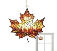 Fall Ornaments - 2D Acrylic Maple Leaf Pendants | Decorative Autumn Leaves Hanging Ornaments | Festive Thanksgiving Decor For Home Garden Indoor Outdoor Wall Tree Party Celebration