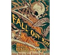 Fall Out Boy Poster Vintage Rock Band Emo Pop Punk Wall Art Picture A4