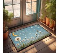 Fall Outdoor Welcome Mat Dreamy Dandelion Fields Under A Crescent Moon Doormat Room Decor For Men Doormats With Funny Sayings(40X60CM)
