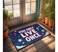 Fall Outdoor Welcome Mat You Only Live Once: A Celestial Reminder To Embrace Life Doormat Room Decor For Men Doormats With Funny Sayings(40X60CM)