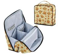 Fall Owls Leaves Yellow Makeup Bag Cosmetic Case for Women