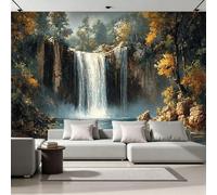 Fall Photo Wallpaper 300x210 cm Forest Scenery Wall Mural Large Non-Woven 3D Panoramic Poster Murals Decoration for Living Room Bedroom Dining Room Hotel Wall Art Painting F-379