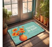 Fall Porch Mat Forever In Bloom: Embracing Endless Grace With Orange Poppies Doormat Room Stuff Fall Decor Outdoor(40X60CM)