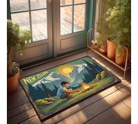 Fall Porch Mat New Zealand Adventure: A Boy'S Journey Through Nature'S Beauty Doormat Room Stuff Fall Decor Outdoor(50X80CM)