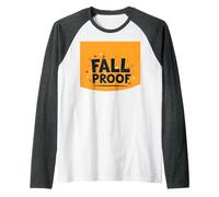Fall Proof: Autumn Vibes with Floating Leaves Raglan Baseball Tee, Men, Dark Heather/White, M