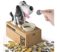 Fall Proof Piggy Bank - Unique Money Box for Kids, Children's Birthday Gift (Black and White)