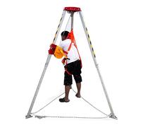 Fall Protection Kit, Tripod Rescue System for Confined Spaces & Sewers, Safety Lock Device, Fire Rope System, Emergency Rescue Equipment, OSHA Compliant