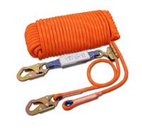 Fall Protection Safety Rope 150ft Heavy Duty Vertical Roofing Grab Snap Hook Shock Absorber Fall Protection Line Kit Restraint System Roofing Safety Equipment（150ft）