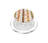 Fall Pumpkin Bow Coquette Stripe Autumn Floral Pattern Art PopSockets PopGrip for MagSafe