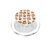 Fall Pumpkin Bow Latte Plaid Coquette Autumn Orange Pattern PopSockets PopGrip for MagSafe