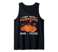 Fall Pumpkin Farm Fresh Pumpkins Hand-Picked Farmer Tank Top