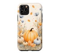 Fall Pumpkin Maple Leaf Flower Autumn Watercolor Aesthetic Case for iPhone 11 Pro