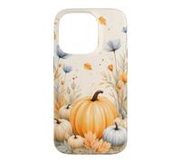Fall Pumpkin Maple Leaf Flower Autumn Watercolor Aesthetic Case for iPhone 14 Pro