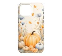 Fall Pumpkin Maple Leaf Flower Autumn Watercolor Aesthetic Case for iPhone 16 Pro Max