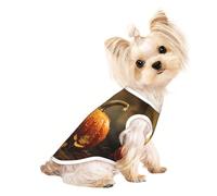 fall pumpkin Print Lightweight Dog Vest, Cat Sleeveless Shirt, Breathable Mesh Design for Summer Walking and Play